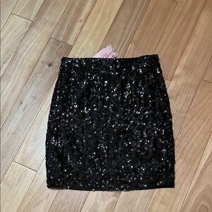 Black Sequin Skirt